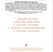 CD Single - Photek - Love & War - CARDBOARD SLEEVE