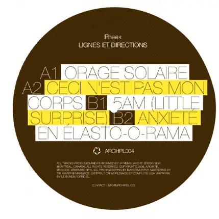 Pheek - Lignes Et Directions
