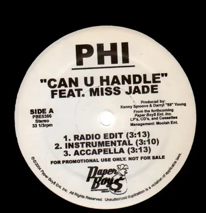 Phi - Can U Handle feat. Miss Jade