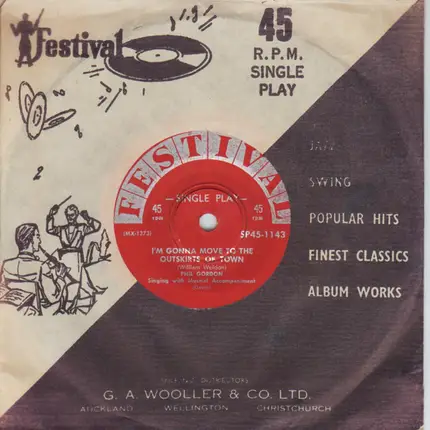 Phil Gordon - I'm Gonna Move To The Outskirts Of Town / Down The Road A Piece