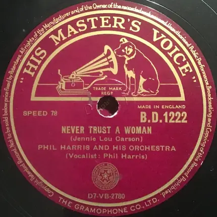 Phil Harris And His Orchestra - He's His Own Grandpa (I'm My Own Grandpa) / Never Trust A Woman