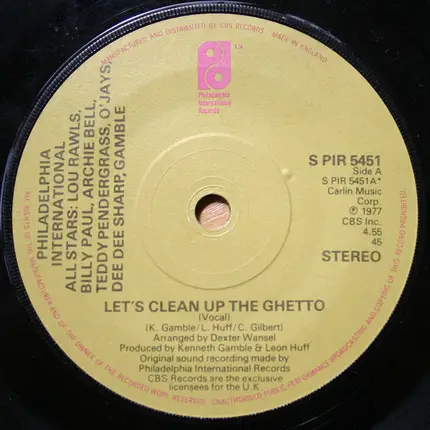 Philadelphia International All Stars / MFSB - Let's Clean Up the Ghetto