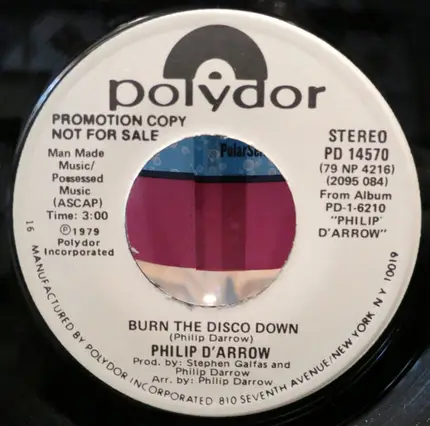 Philip Darrow - Burn The Disco Down