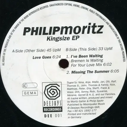 Philipmoritz - Kingsize EP