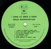 LP - Phillip Goodhand-Tait - I Think I'll Write A Song