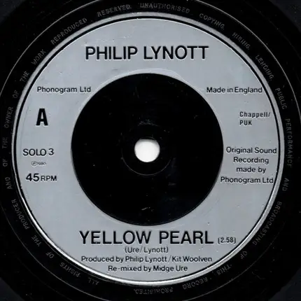 Phil Lynott - Yellow Pearl The Theme From Top Of The Pops