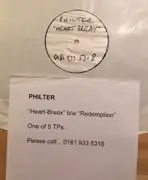 12inch Vinyl Single - Philter - Heart-Breax / Redemption - White Label / Promo