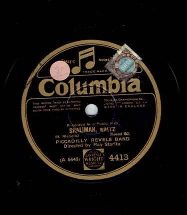 Piccadilly Revels Band - Muddy Water / Shalimar