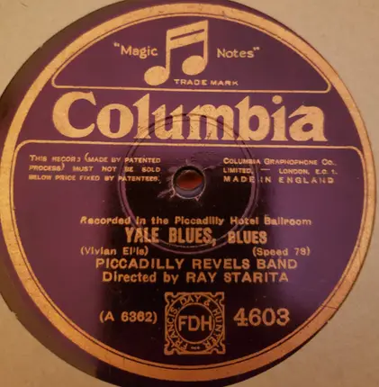 Piccadilly Revels Band - Just The Same / Yale Blues