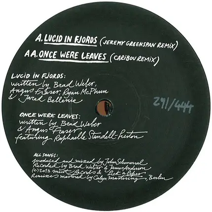 Pick A Piper - Lucid In Fjords (Jeremy Greenspan Remix) / Once Were Leaves (Caribou Remix)
