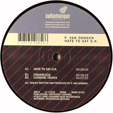 Piet Van Dongen - Hate To Say O.K.