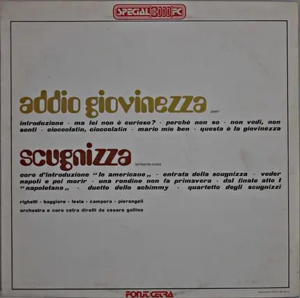 Pietri, Costa - Addio Giovinezza, Scugnizza