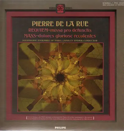 Pierre De La Rue - Requiem-miss pro defunctis, Mass-dolores gloriose recolentes