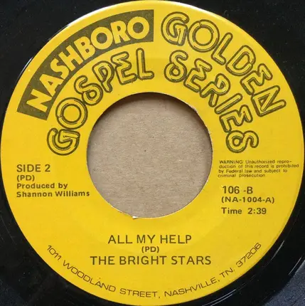 Pilgrim Jubilee Singers / The Bright Stars - Three Trees / All My Help