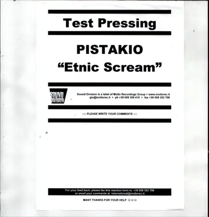 Pistakio - Etnic Scream