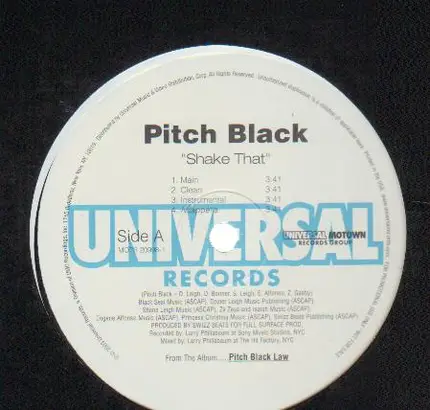 Pitch Black - It's All Real / Shake That