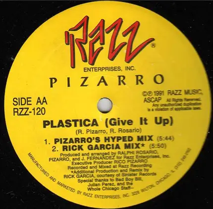 Pizarro - Plastica (Give It Up)