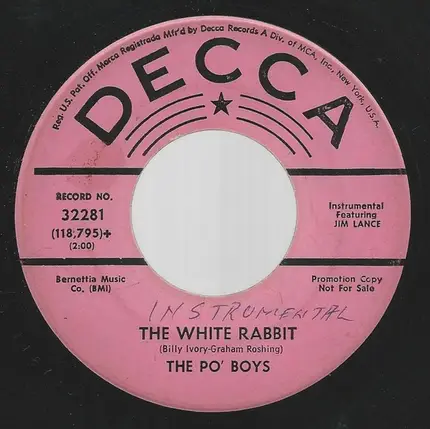 Po' Boys - The White Rabbit / Up And Atom