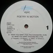 12inch Vinyl Single - Poetry 'N' Motion - What You Want