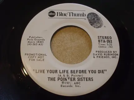 Pointer Sisters - Live Your Life Before You Die
