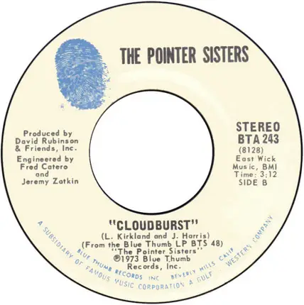 Pointer Sisters - Wang Dang Doodle / Cloudburst