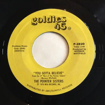 Pointer Sisters - You Gotta Believe