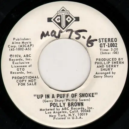 Polly Brown - Up In A Puff Of Smoke