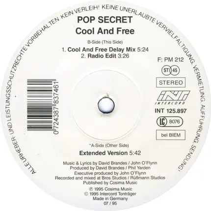 Pop Secret - Cool And Free