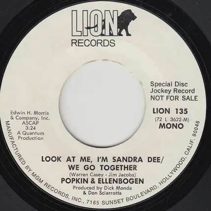 Popkin & Ellenbogen - Look At Me, I'm Sandra Dee / We Go Together
