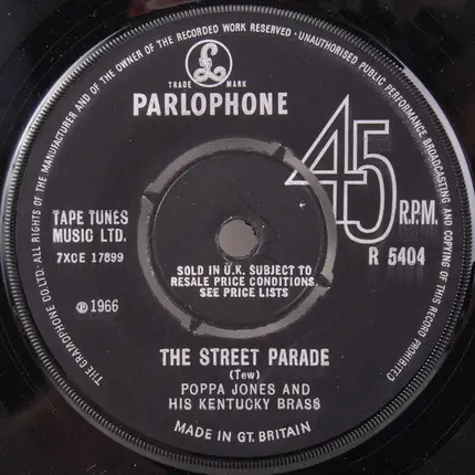Poppa Jones And His Kentucky Brass - Birthday Cake Walk / The Street Parade
