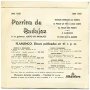 7inch Vinyl Single - Porrina De Badajoz - Cante Flamenco
