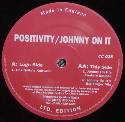 Positivity / Johny On It - Positivity / Johnny On It