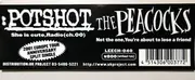 7inch Vinyl Single - Potshot / Peacocks - Potshot / Peacocks