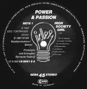 12inch Vinyl Single - Power & Passion - High Society Girl