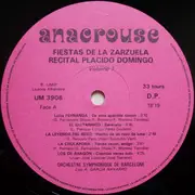 LP - Placido Domingo , Orquestra Ciutat De Barcelona , Garcia Navarro - Fiestas De La Zarzuela, Volume 1, Récital Placido Domingo