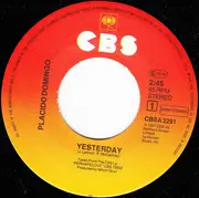 7inch Vinyl Single - Placido Domingo - Yesterday / To Love
