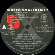 12inch Vinyl Single - Planet Youth - Where Is Malcolm X?
