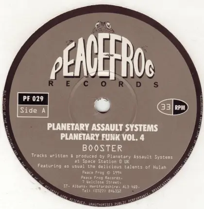 Planetary Assault Systems - Planetary Funk Vol. 4