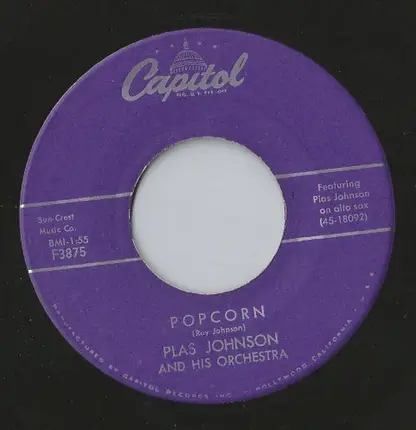 Plas Johnson - Popcorn / Hoppin' Mad