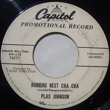 Plas Johnson - Robbins Nest Cha Cha / Plaz Jazz