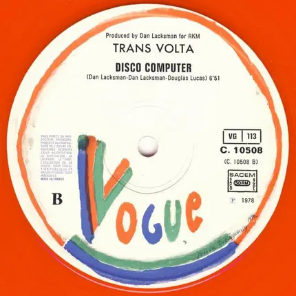 Plastic Bertrand / Transvolta - Tout Petit La Planete / Disco Computer