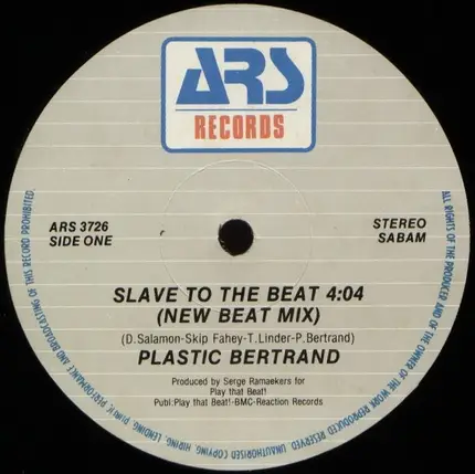 Plastic Bertrand - Slave To The Beat