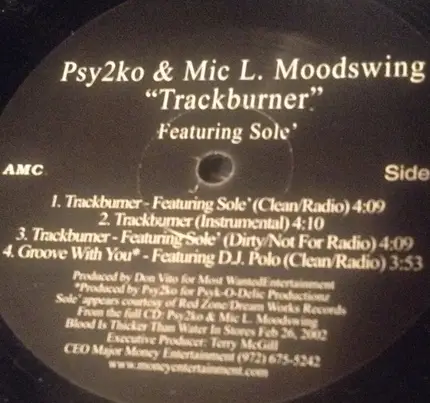 Psy2ko , Mic L. Moodswing - Trackburner