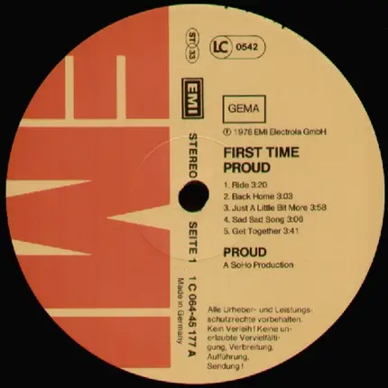 Proud - First Time