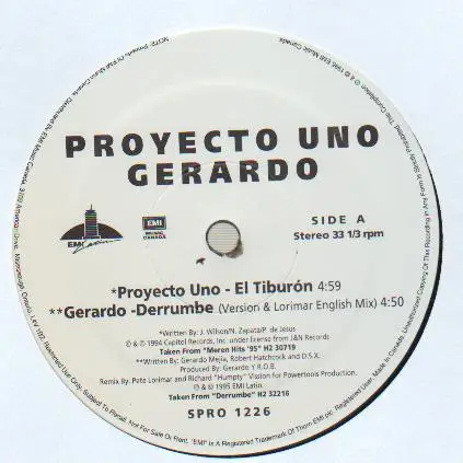 Proyecto Uno / Gerardo / Selena - El Tiburón / Derrumbe / Techno Cumbia