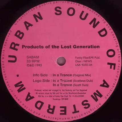 Products Of The Lost Generation - In A Trance