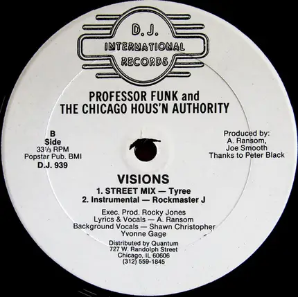 Professor Funk And The Chicago Hous'n Authority - Visions