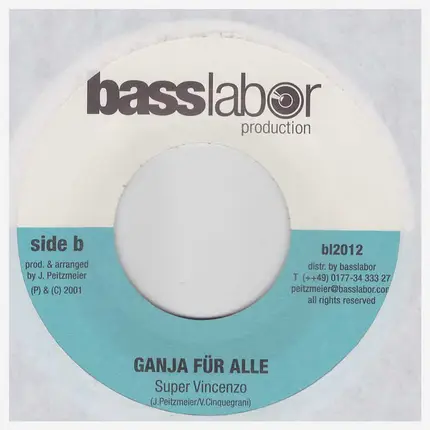 Professor Patch / Super Vincenzo - Don't Cry / Ganja Für Alle