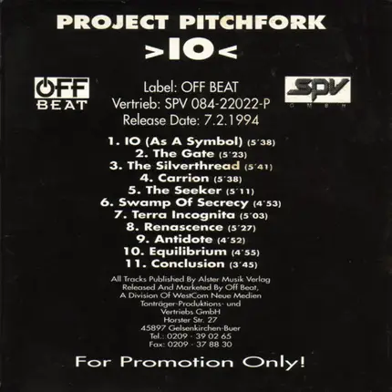 Project Pitchfork - Io
