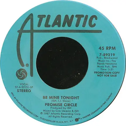Promise Circle - Be Mine Tonight